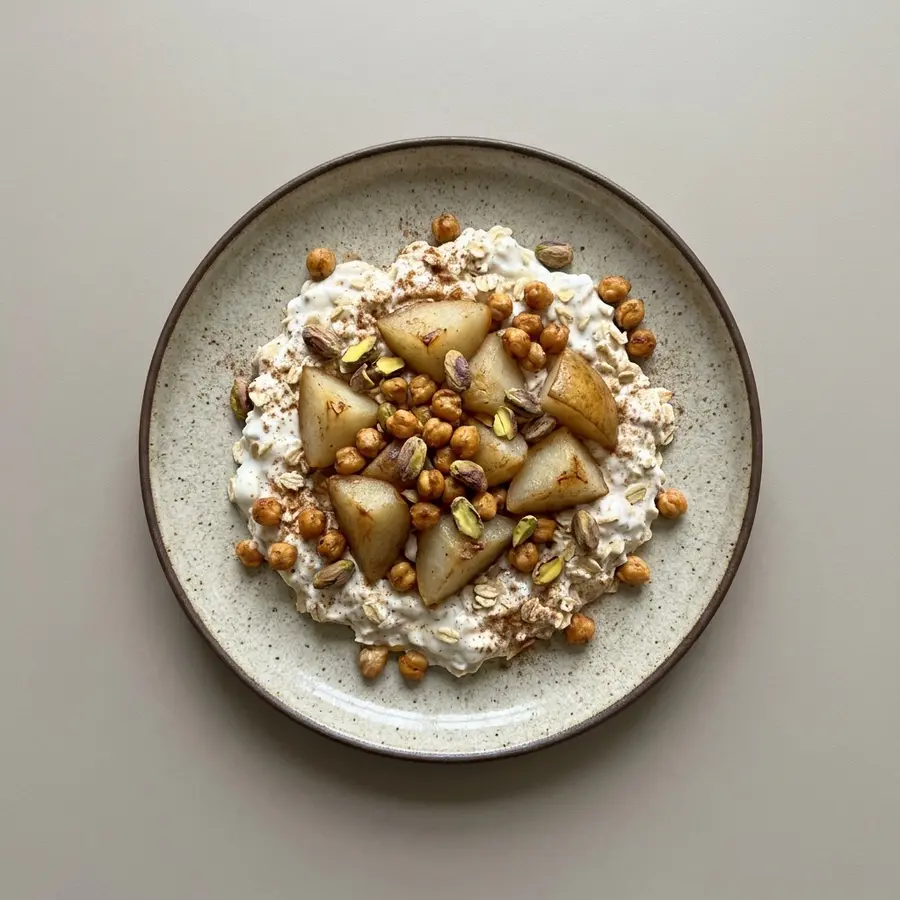 Bowl de yogurt con avena y pistache